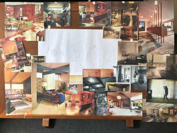 Mood board per il design della produzione Forever
