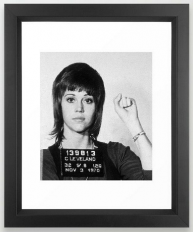 Jane Fonda Anti-War Mug Shot Print