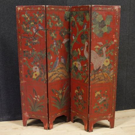 Parino Antiques Frans gelakt Chinoiserie-scherm