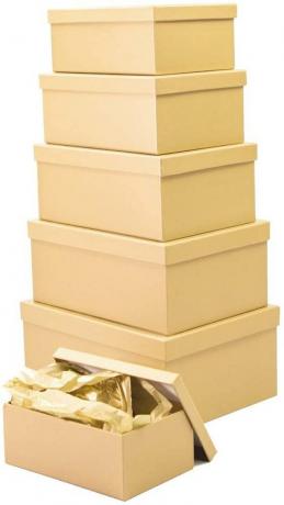 „Amazon Prime 6PCS Matte Gold“ dovanų dėžutės