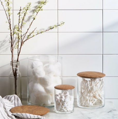 Conjunto de recipientes de armazenamento simples para banheiro Hawkins New York