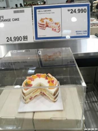 Greippi- ja appelsiinikakku Costco Etelä-Koreassa