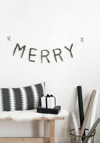 Artesanato de Natal para Adultos com Guirlanda de Natal DIY minimalista com pinho por Homey Oh My