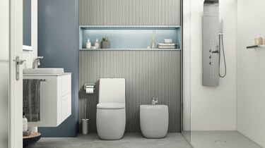 „Bathroom Trends 2021“ išmanusis vonios kambarys su sienomis