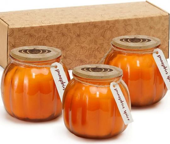 Questo set di candele in tre pezzi è ottimo per regali, paesaggi da tavola autunnali e per creare nient'altro che vibrazioni accoglienti.