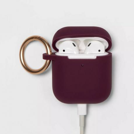 tmavočervené puzdro airpod