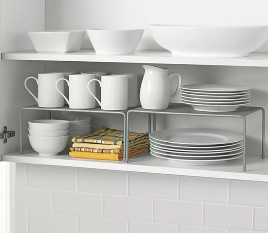 ORG metalen gaas uitbreidbare kastplanken in metallic chroom (set van 2), $ 19,99