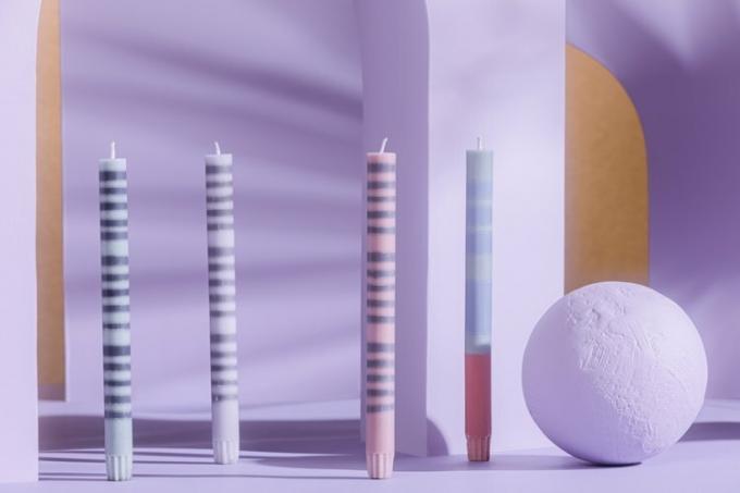 Candele a strisce standard di colore britannico (set di 4), $ 24