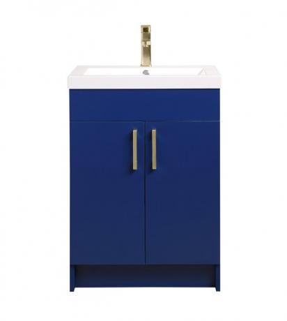 „Mainstays Farmhouse 24.4 Inch Navy“ vonios kambarys su vienu kriaukle