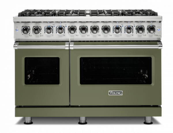 fogão marca Viking com forno duplo verde