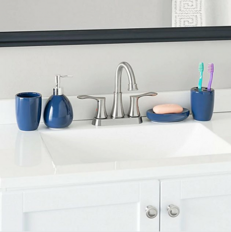 Conjunto de acessórios de banho fosco marinho de 4 peças