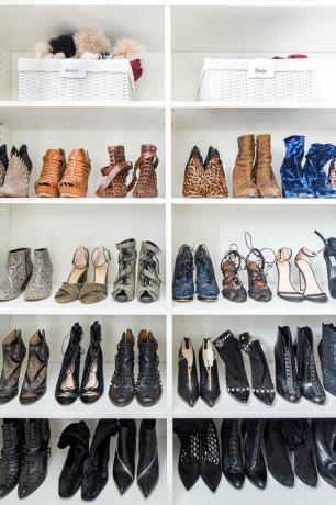 أحذية في خزانة من قبل منظم محترف جين روبن