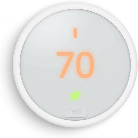 Termostato circular branco com tela sensível ao toque