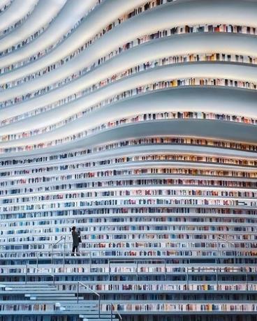 foto da biblioteca tianjin binhai