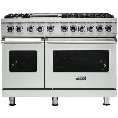Fogão de duplo forno da Viking com assadeira multifacetada