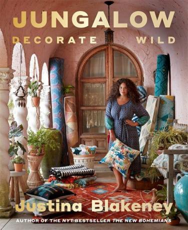 capa do livro com Justina Blakeney e o texto "Jungalow: Decorate Wild, Justina Blakeney"