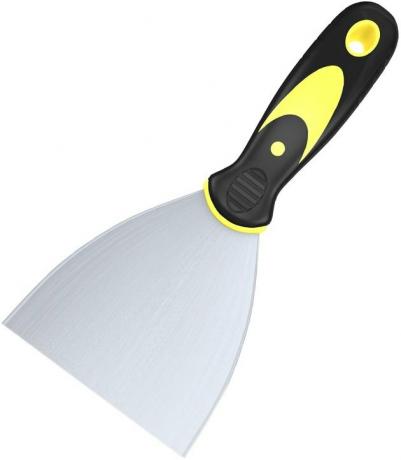 Espátula com cabo preto e amarelo