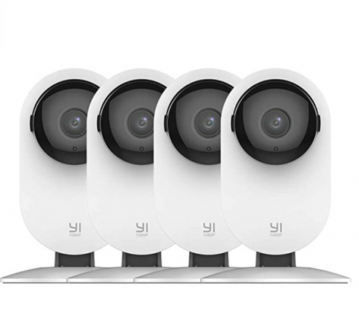 YI 4pc охранителна домашна камера, 1080p WiFi Smart Indoor Nanny IP камера с нощно виждане, 2-посочно аудио, детекция на движение, приложение за телефон, Pet Cat Dog Cam - Работи с Alexa и Google. 