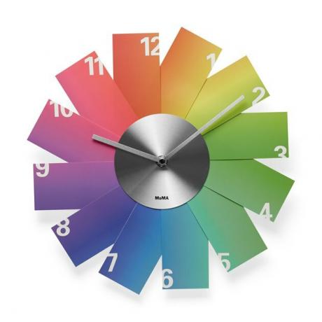 ساعة قوس قزح ملونة