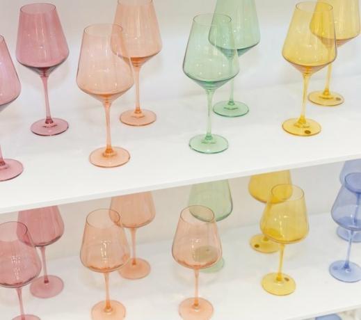Taças de vinho de vidro colorido Estella
