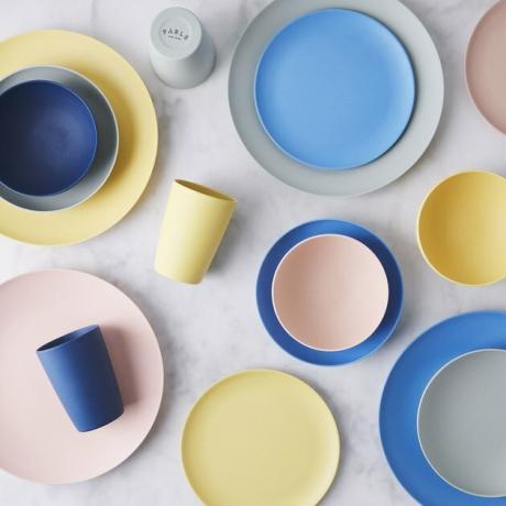 Louça colorida e ecológica da Fable New York
