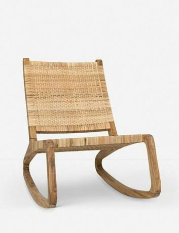 Lulu e Georgia cadeira de balanço contemporânea feita de rattan