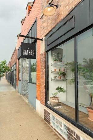 Het restaurant Gather op Gratiot Avenue