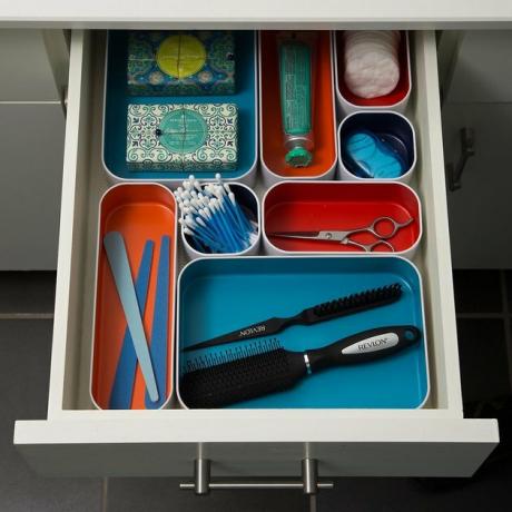 O kit inicial do organizador de gaveta de metal para armazenamento de contêineres