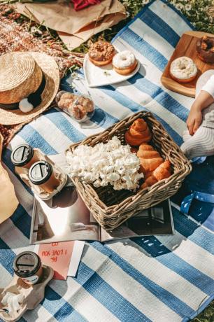 picknick uitzicht van bovenaf